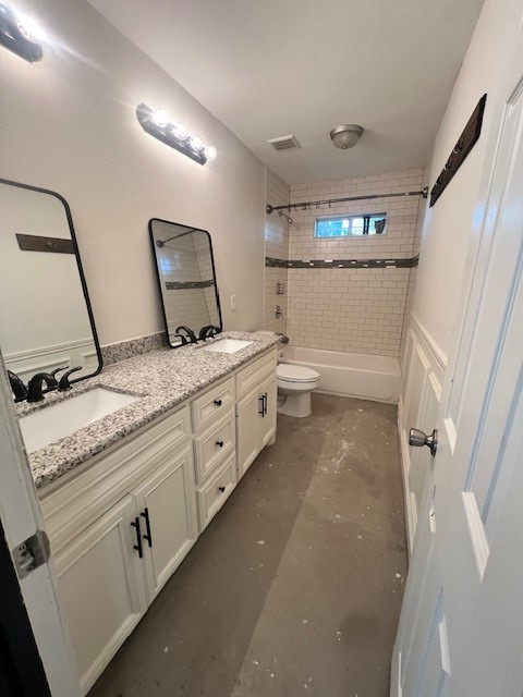 4702 Winfree Drive Houston, TX 77021 - Photo 6 of 11 a bathroom with a granite countertop sink mirror and toilet