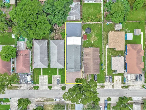an aerial view of multiple house