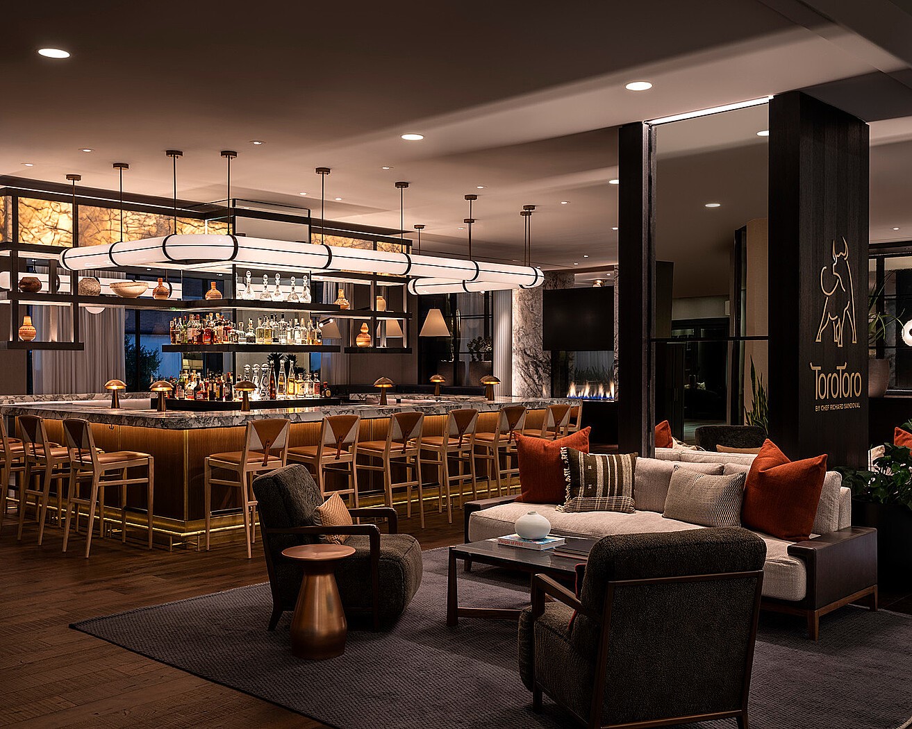 1111 Caroline Street, Unit 2901 Houston, TX 77010 - Photo 40 of 46 a living room with lots of furniture and kitchen view