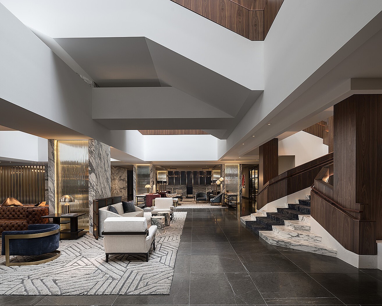 1111 Caroline Street, Unit 2901 Houston, TX 77010 - Photo 5 of 46 a living room with furniture and a potted plant