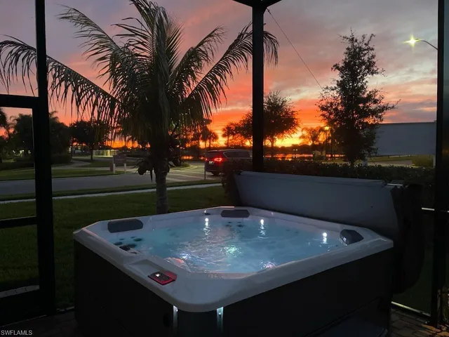 a view of outdoor space with garden