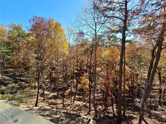 a view of a lake with a mountain in the back