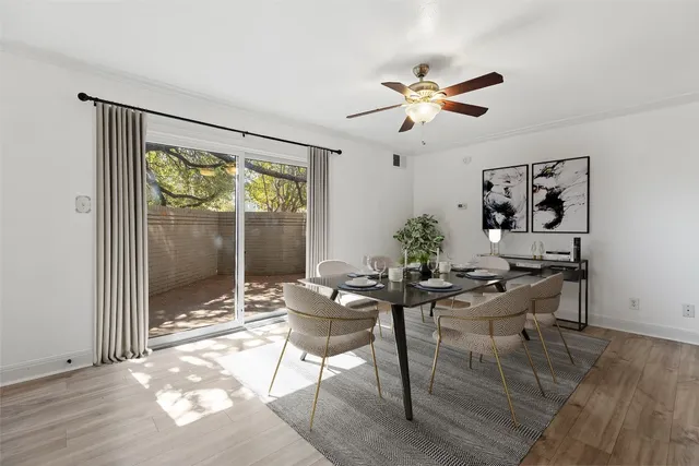 a workspace with furniture and window