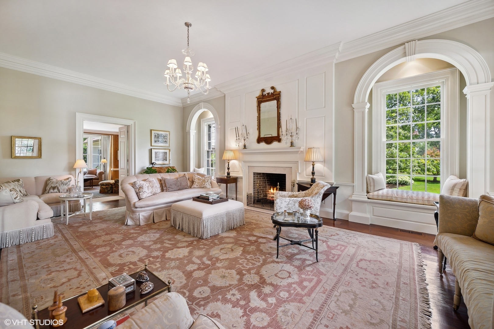 25 Indian Hill Road Winnetka, IL 60093 - Photo 20 of 84 a living room with furniture and a fireplace