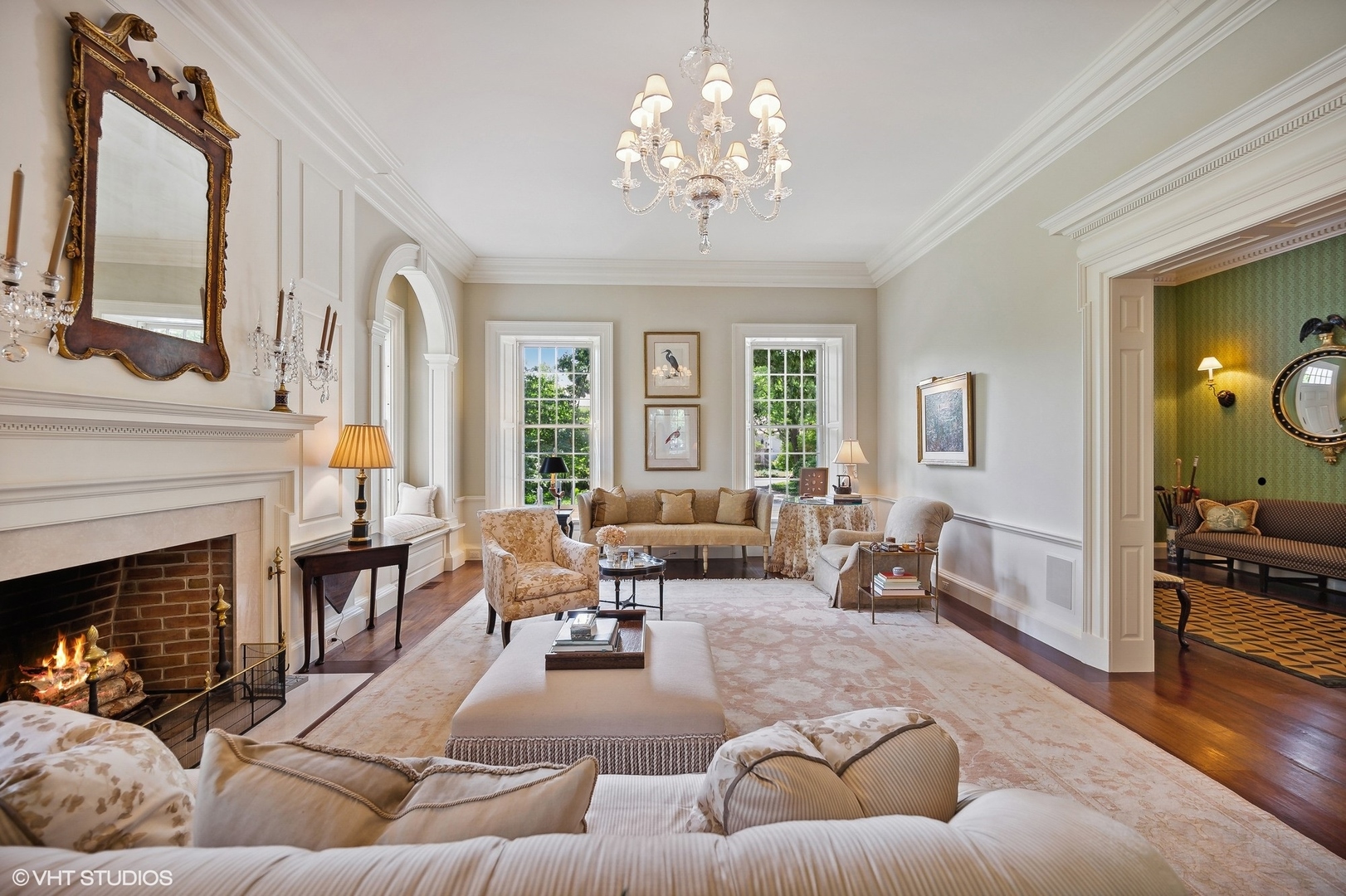 25 Indian Hill Road Winnetka, IL 60093 - Photo 21 of 84 a living room with furniture fireplace and a large window