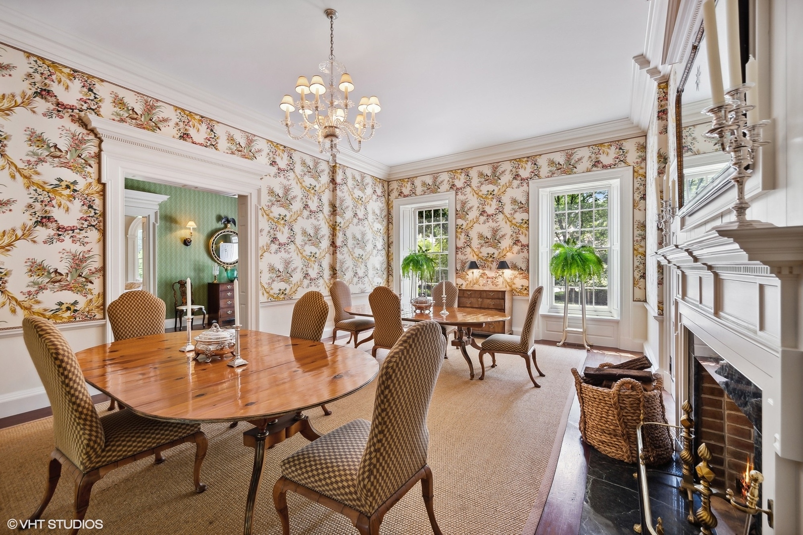 25 Indian Hill Road Winnetka, IL 60093 - Photo 24 of 84 a view of a dining room with furniture and a chandelier