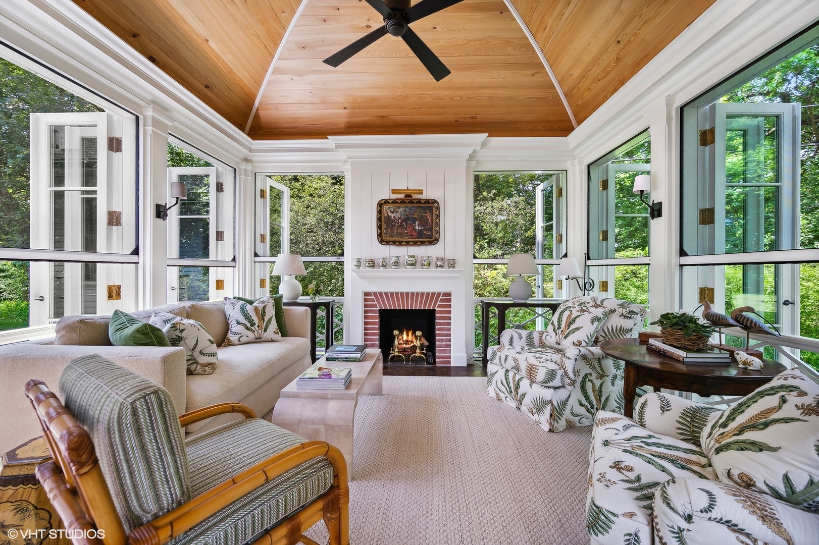 25 Indian Hill Road Winnetka, IL 60093 - Photo 45 of 84 a living room with furniture a fireplace and a large window
