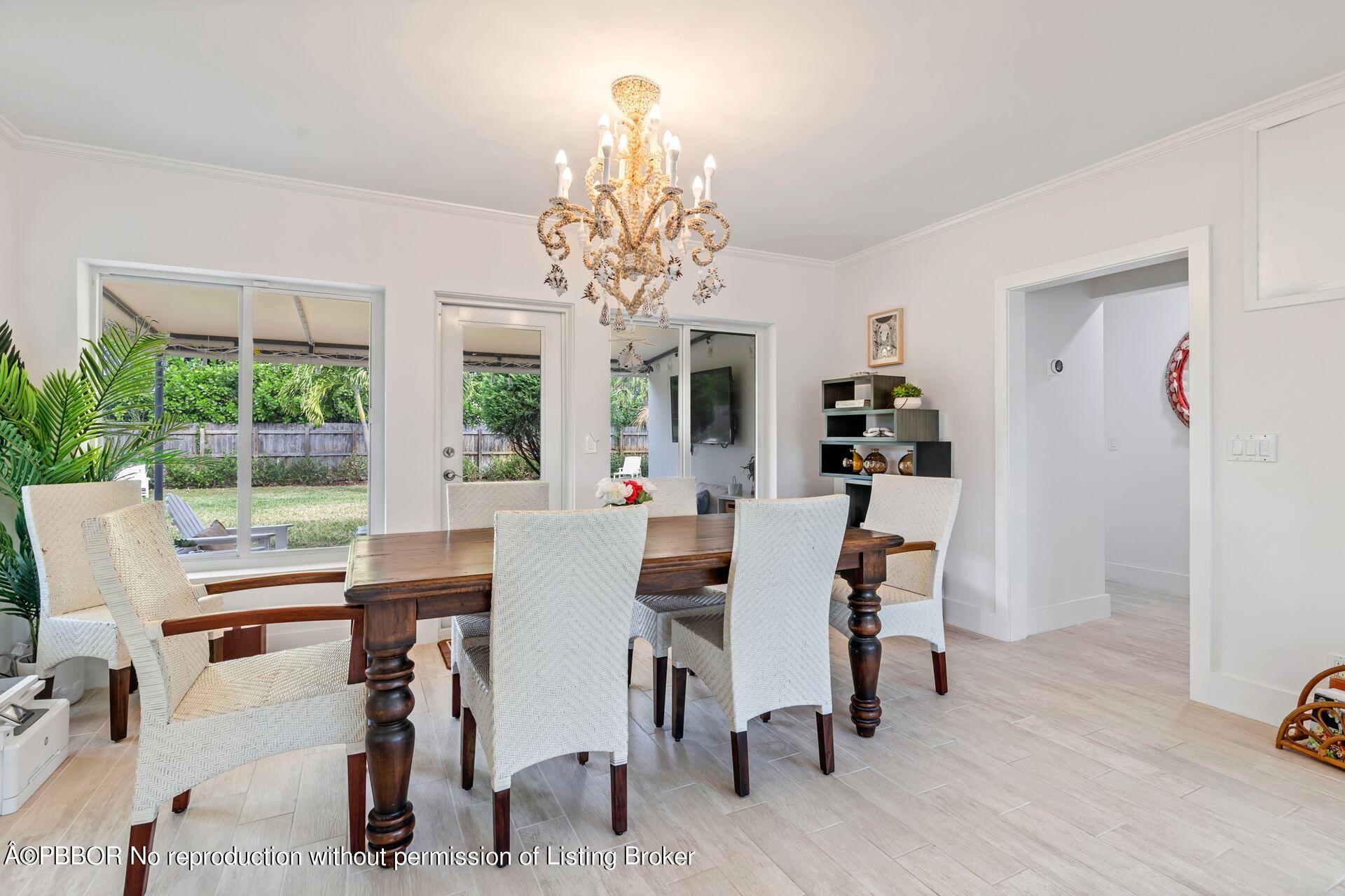 361 Franklin Road West Palm Beach, FL 33405 - Photo 7 of 32 a view of a dining room with furniture window and outside view