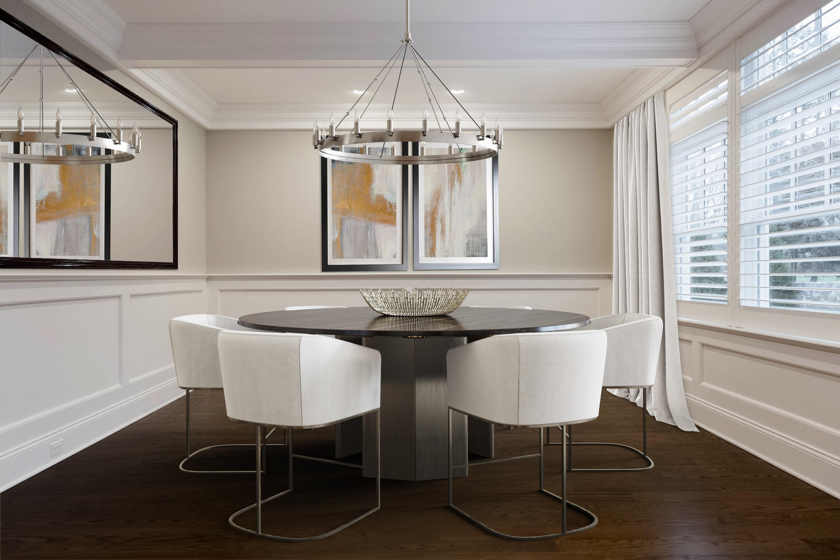 275 Middlesex Road Darien, CT 06820 - Photo 17 of 64 a view of a dining room with furniture window and wooden floor