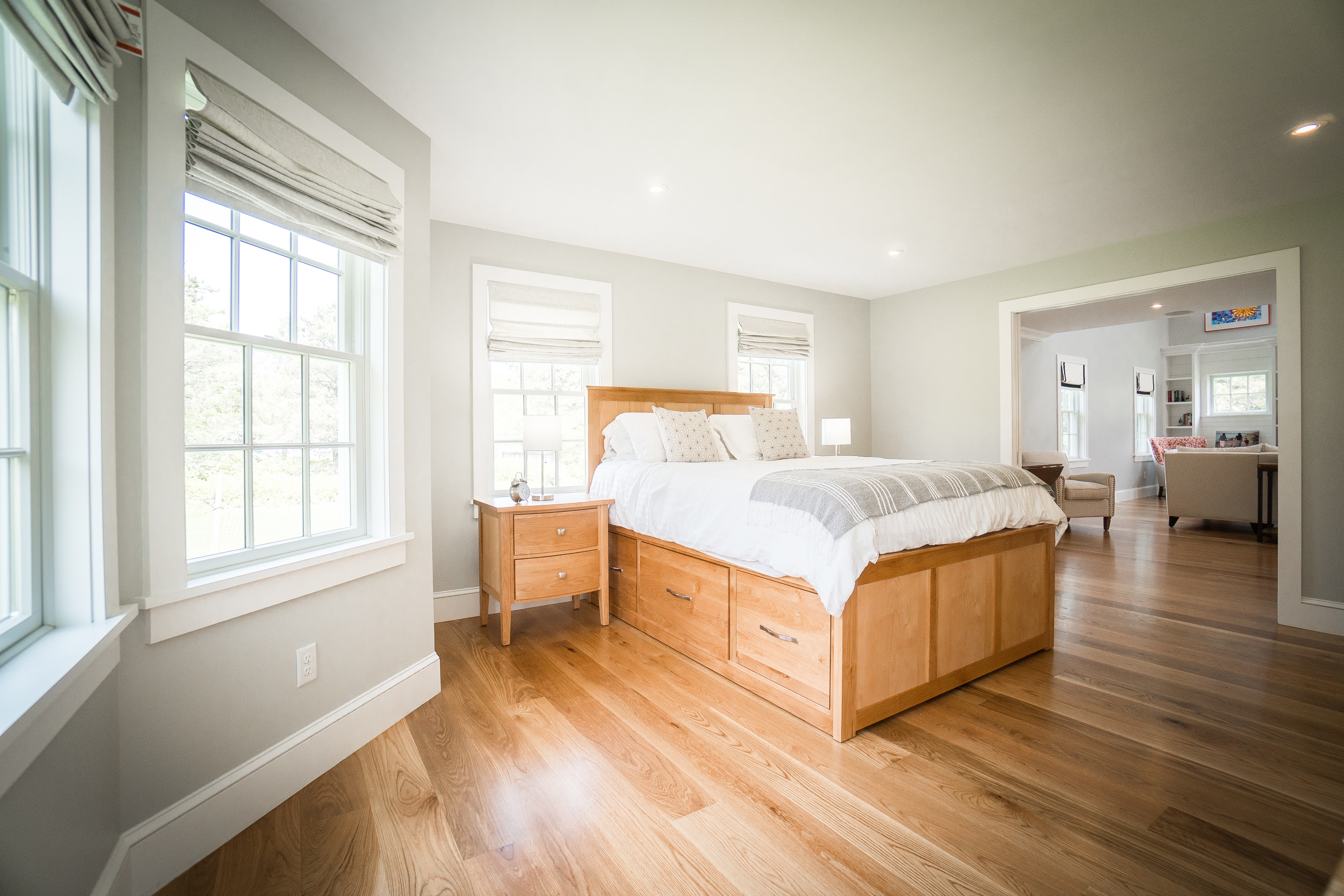 50 Lovers Lane Nantucket, MA 02554 - Photo 14 of 34 a view of a bedroom with wooden floor and a window