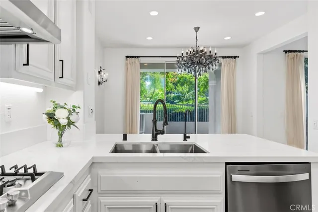 a view of kitchen with kitchen island