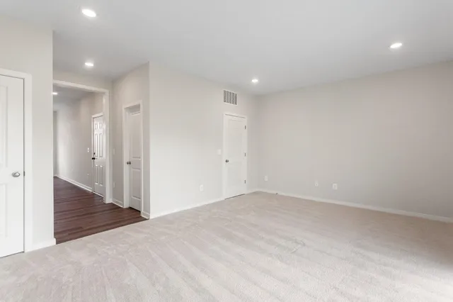 a view of a lake in front of a building