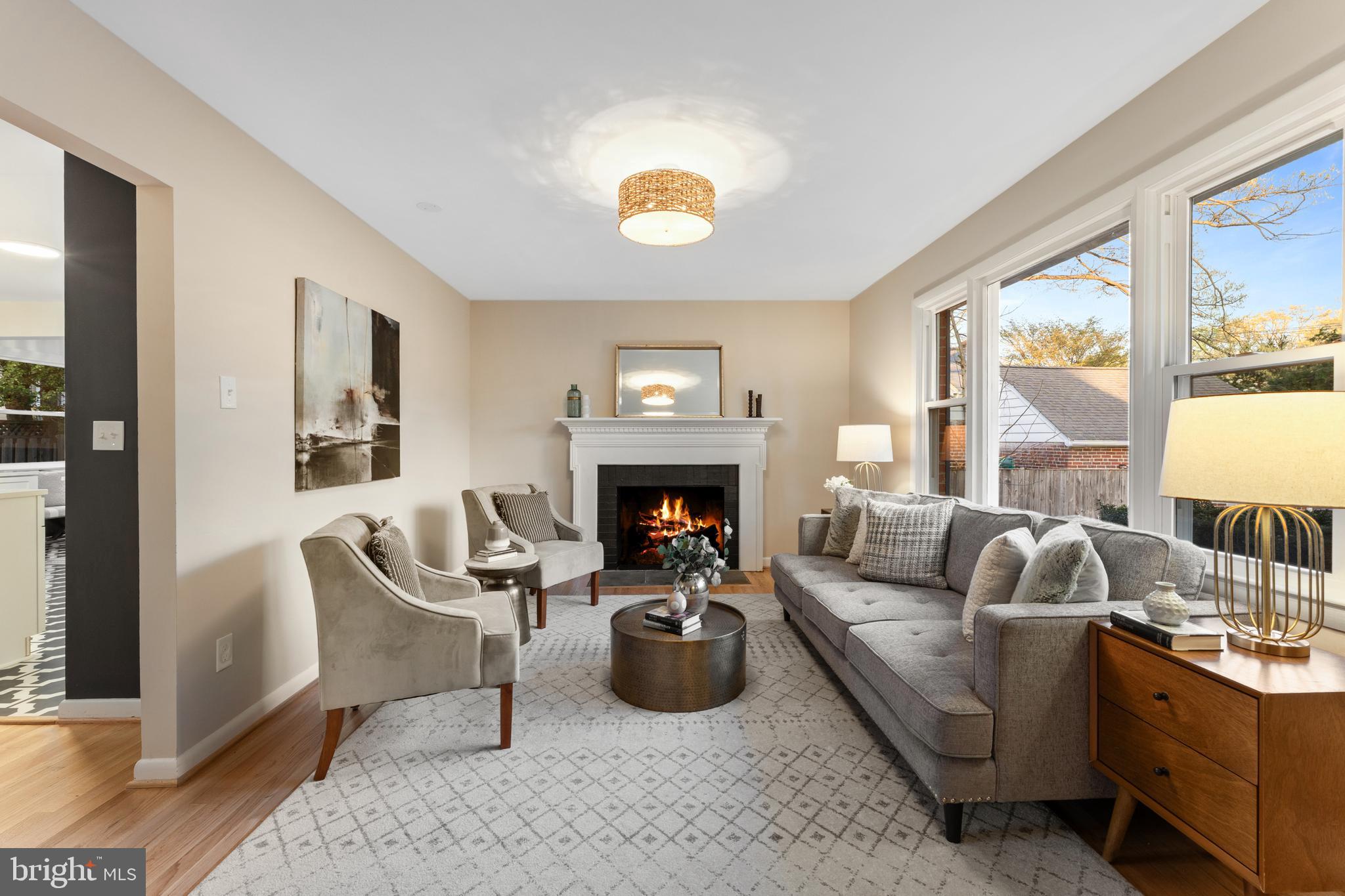3 Melbourne Avenue Silver Spring, MD 20901 - Photo 8 of 80 a living room with furniture and a fireplace