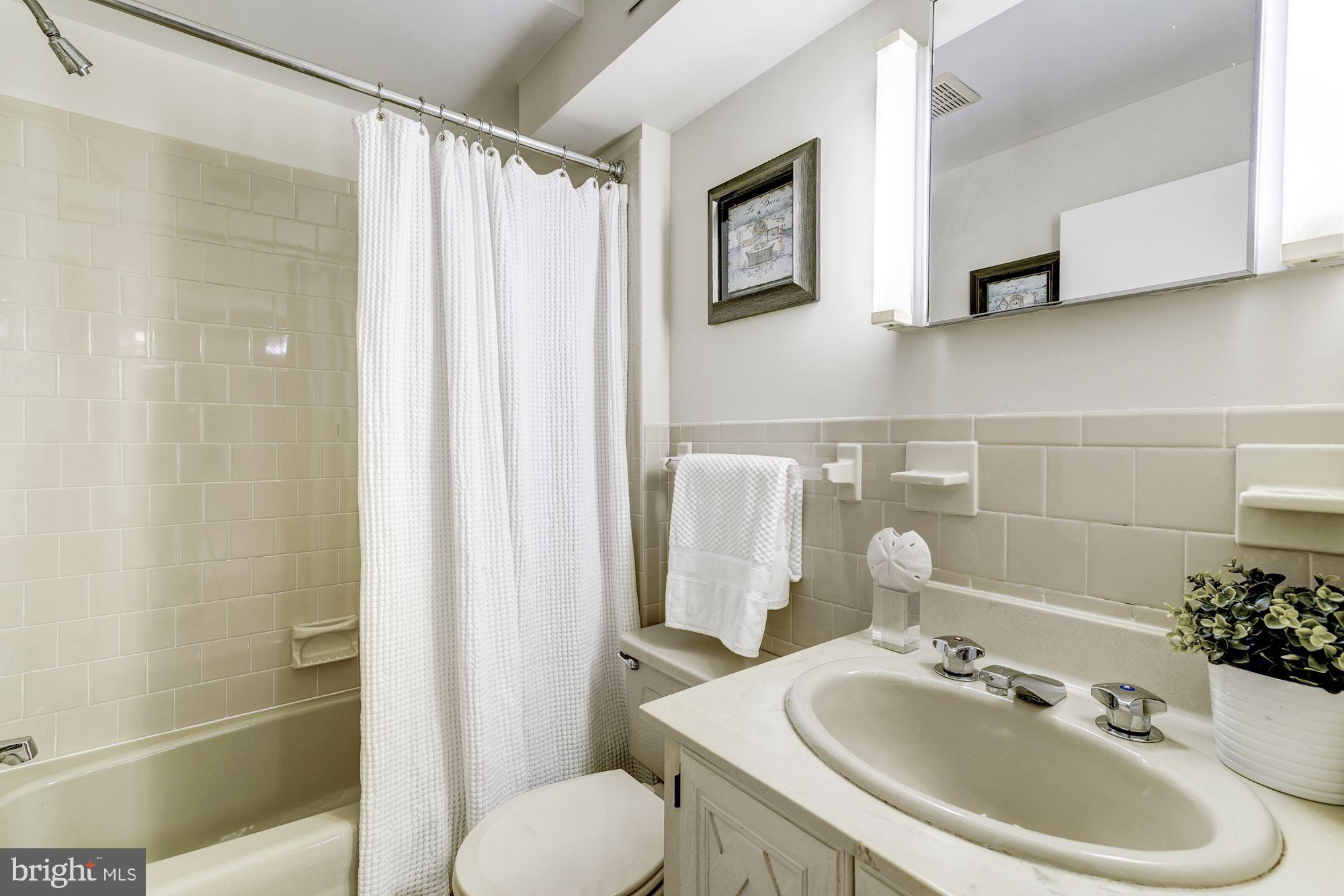 9004 Jones Mill Road Chevy Chase, MD 20815 - Photo 29 of 39 Lower level bath with tub and shower and vanity