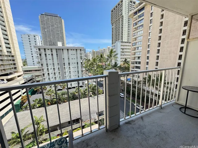 a view of balcony with staircase