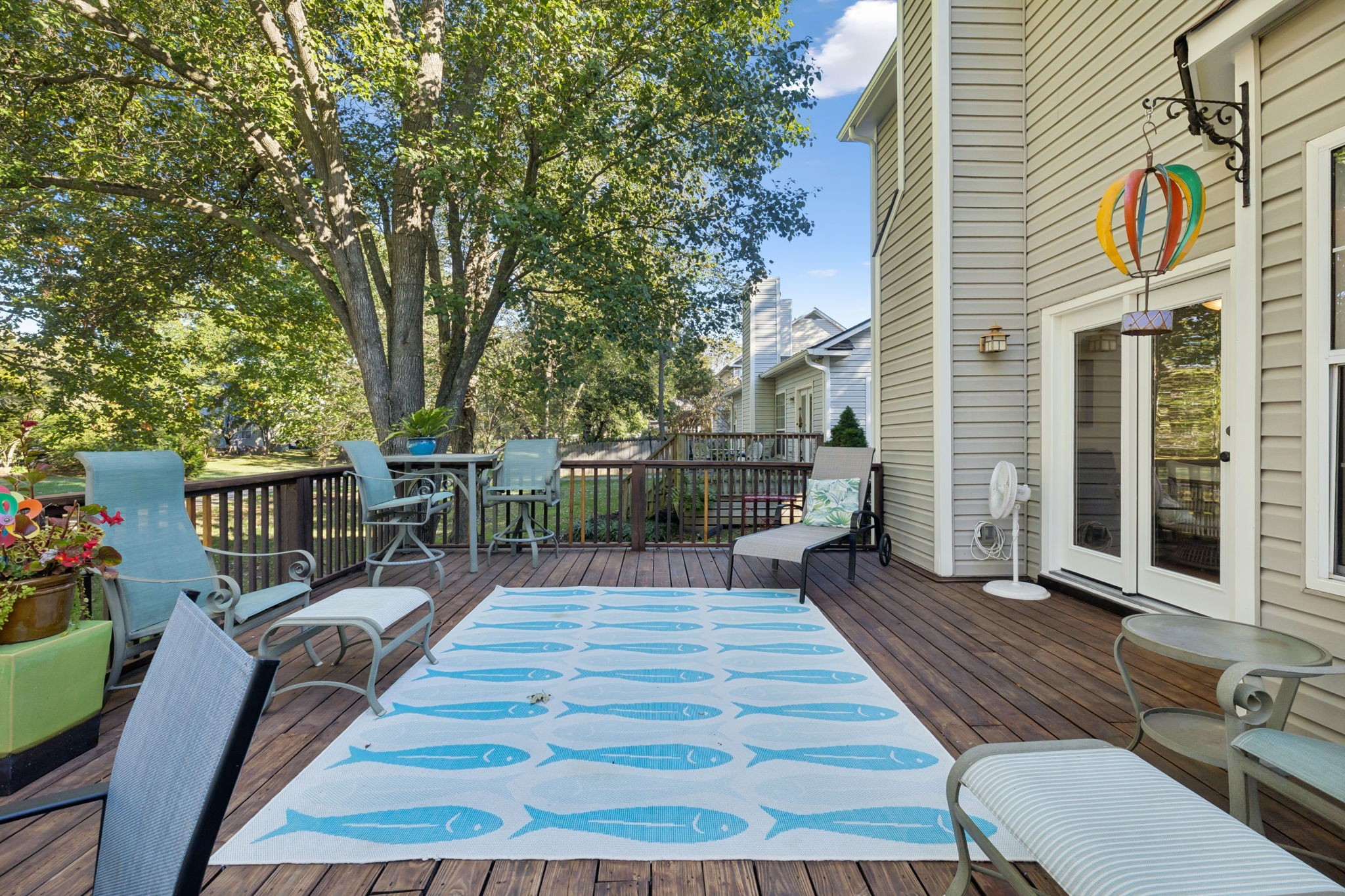 148 Cavalcade Circle Franklin, TN 37069 - Photo 34 of 43 a balcony with wooden floor table and chairs