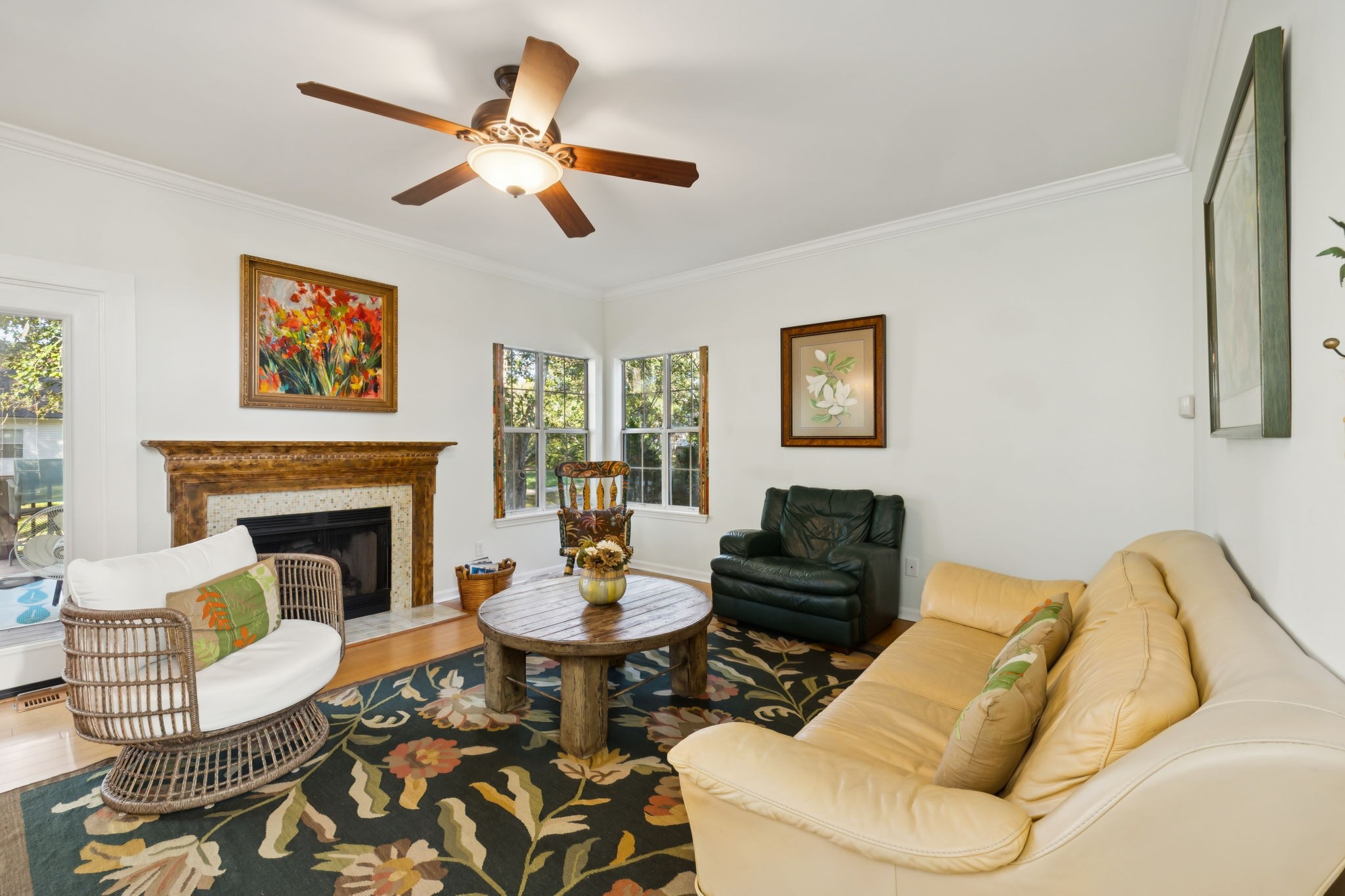 148 Cavalcade Circle Franklin, TN 37069 - Photo 10 of 43 a living room with furniture a fireplace and a flat screen tv