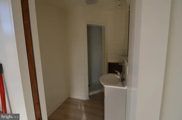 a small space with a sink
