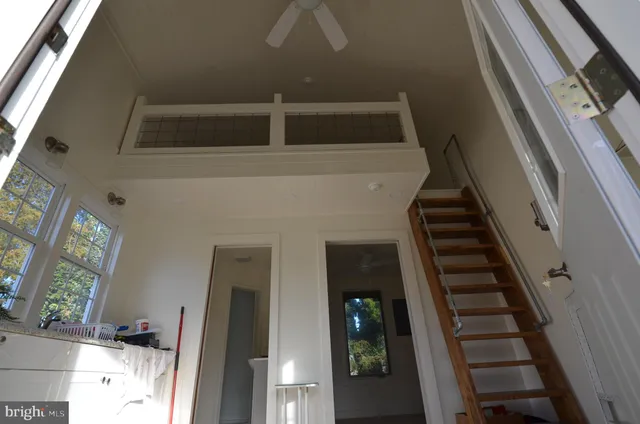 a view of an entryway with a front door