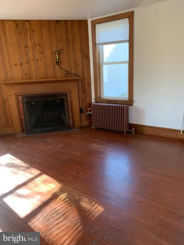 an empty room with closet