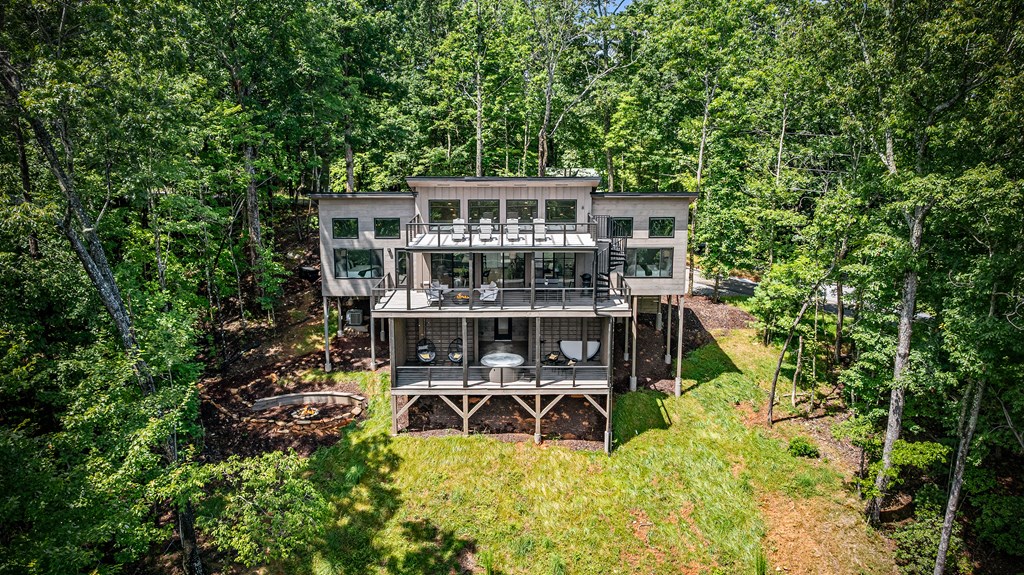 880 Little Bushy Head Road Blue Ridge, GA 30513 - Photo 49 of 51 front view of a house with a yard