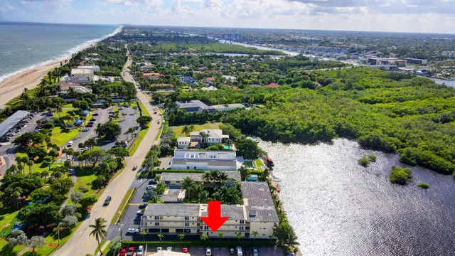 a view of a balcony with an ocean