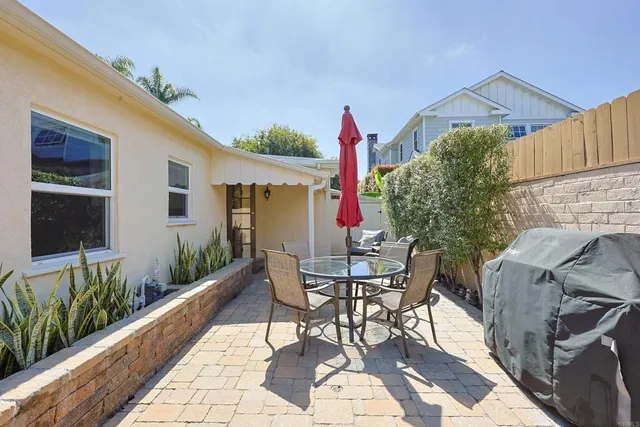 a house view with a backyard space