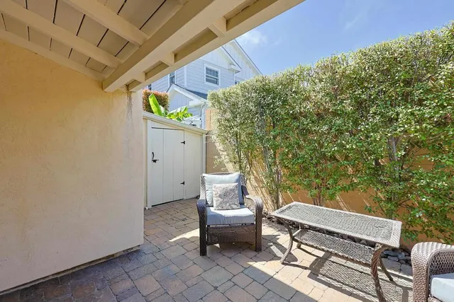 a outdoor space with chairs and couch