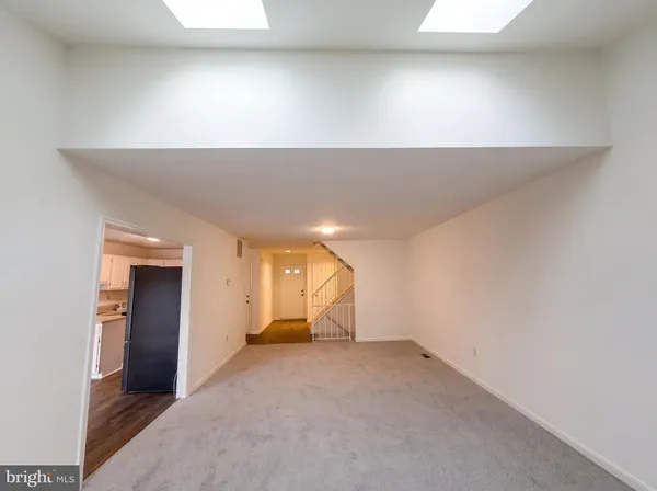 an empty room with a window