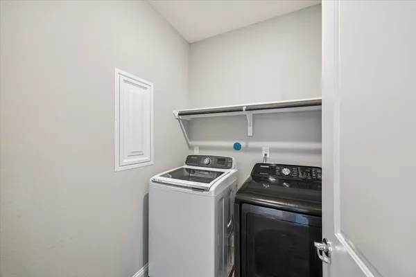 a room with storage and utility