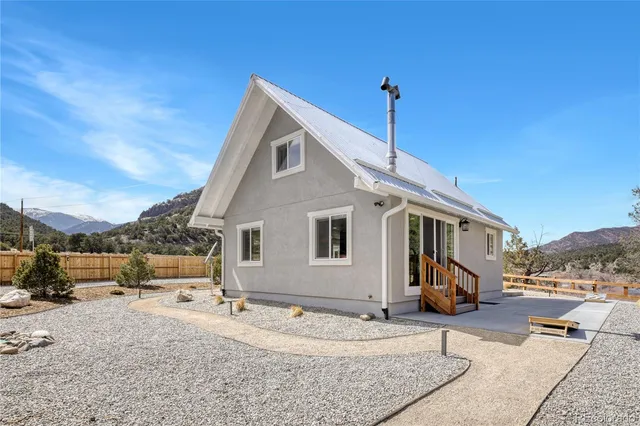 a view of a house with a patio
