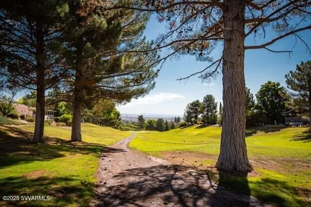 a view of a ocean with a yard