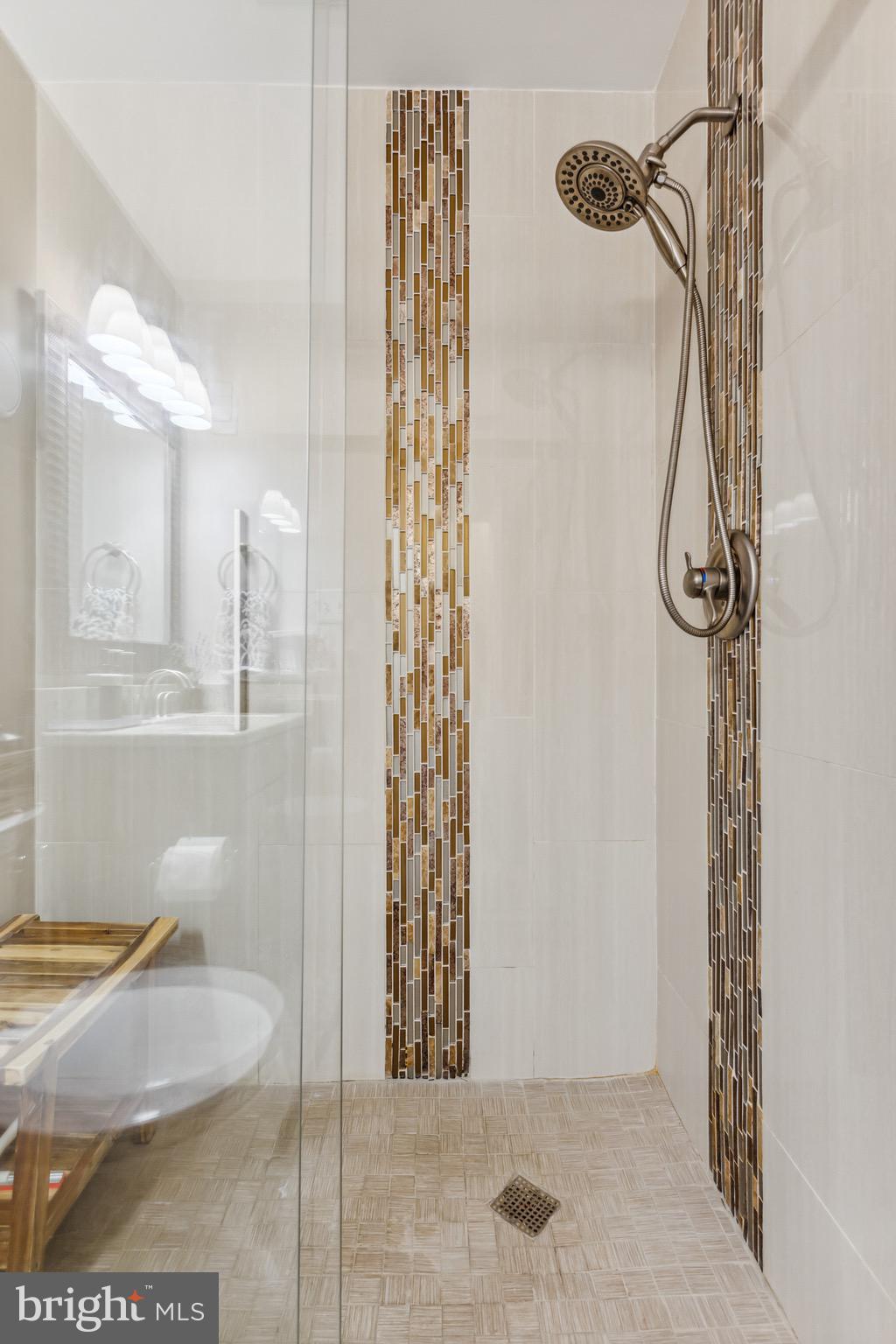 5355 Smooth Meadow Way, Unit 5 Columbia, MD 21044 - Photo 23 of 30 Custom Tile in Spacious Shower