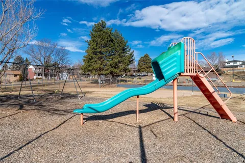 a view of a yard with snow