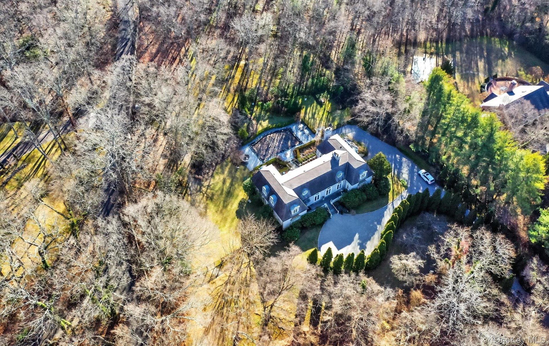 38 Tiffany Road Oyster Bay, NY 11771 - Photo 2 of 50 Aerial view of Estate and surrounding area, located in private laurel cove community