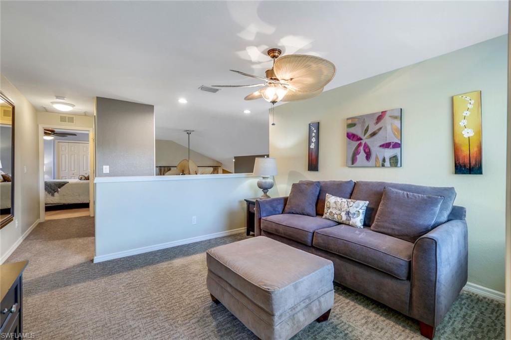 17896 Modena Road Miromar Lakes, FL 33913 - Photo 20 of 38 Furnished loft/den area with sleeper sofa, fan.