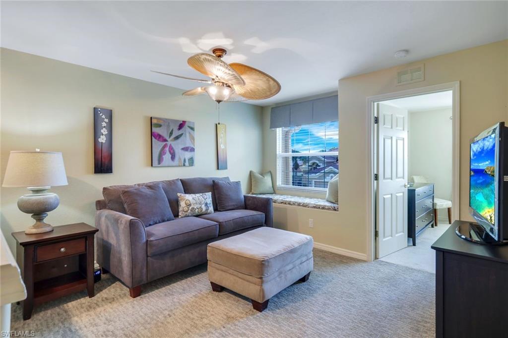 17896 Modena Road Miromar Lakes, FL 33913 - Photo 21 of 38 Loft/den area furnished with TV, sleeper sofa.