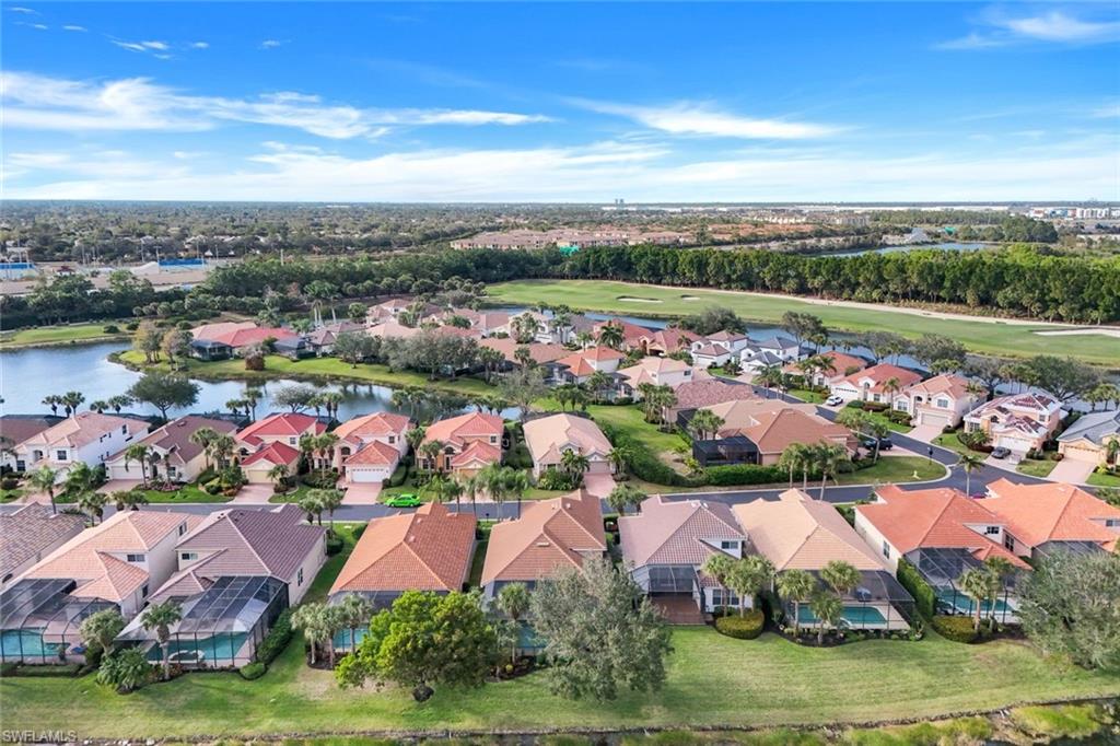 17896 Modena Road Miromar Lakes, FL 33913 - Photo 33 of 38 Aerial view with a water view