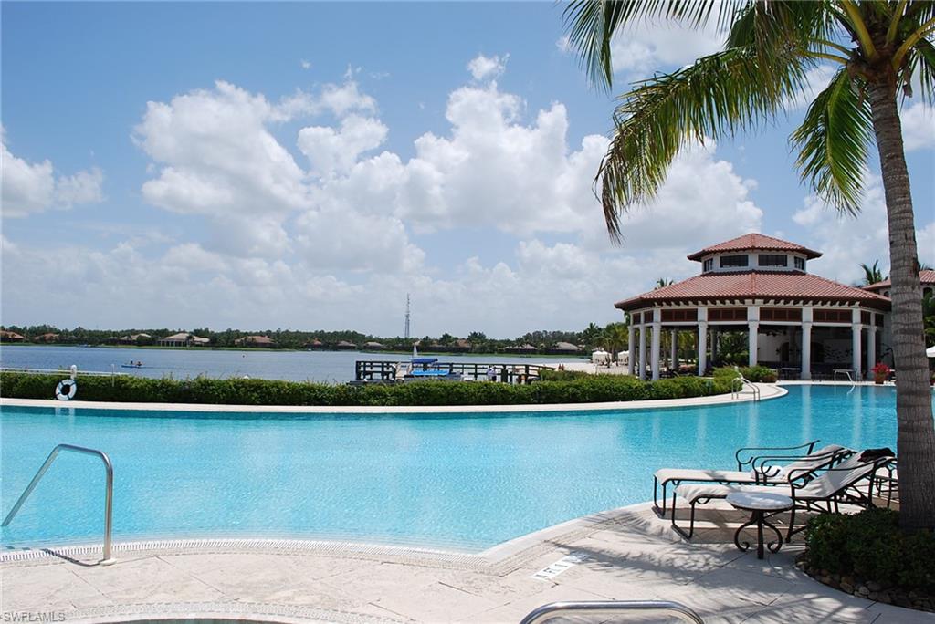 17896 Modena Road Miromar Lakes, FL 33913 - Photo 36 of 38 View of pool featuring a gazebo and a water view