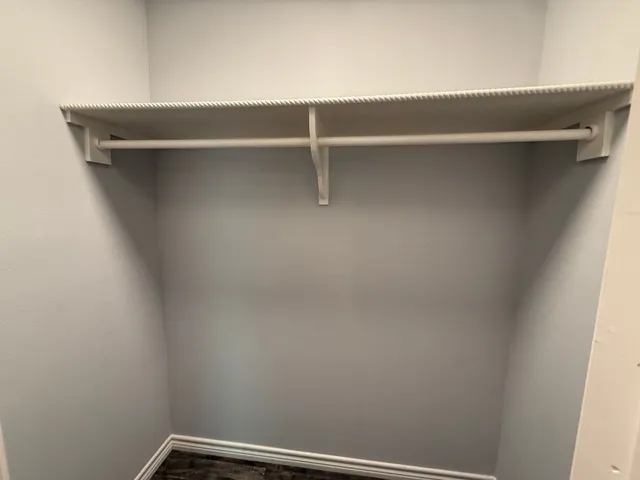 a close up view of racks on the wall