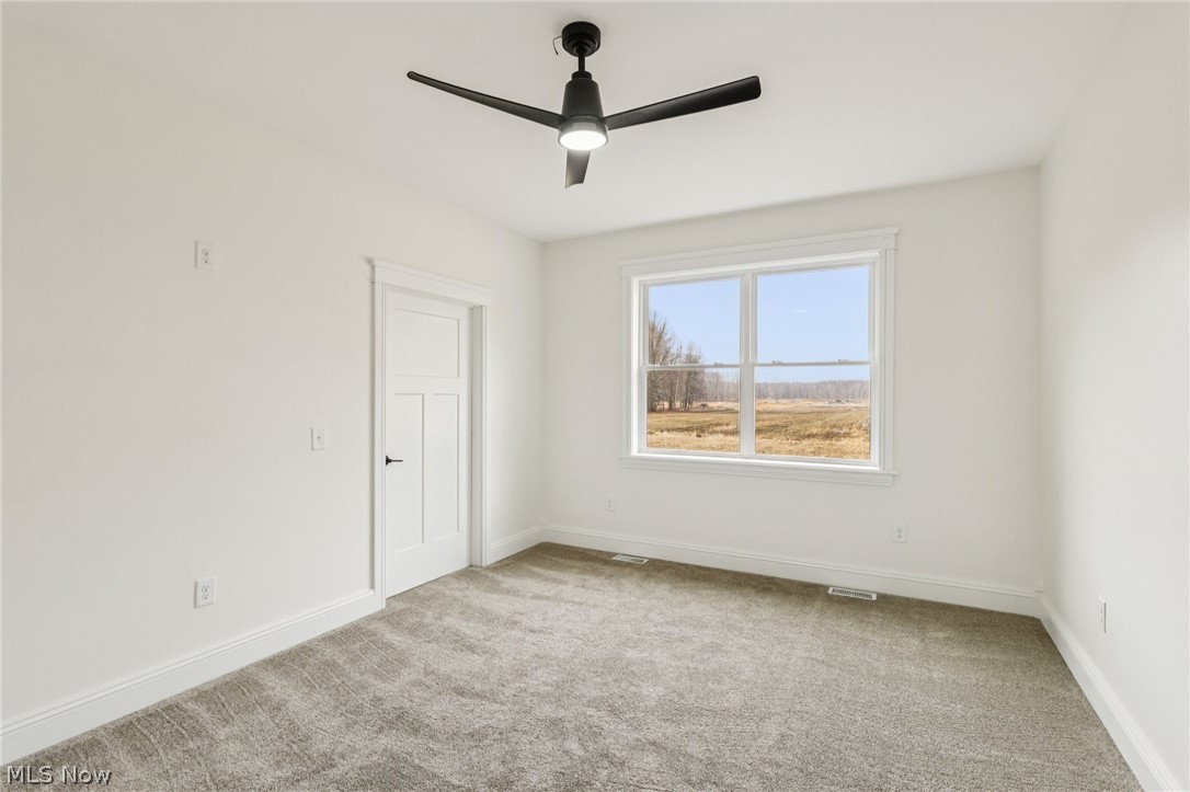 6535 North Ridge Road West Geneva, OH 44041 - Photo 17 of 48 Spare room with light carpet and a ceiling fan