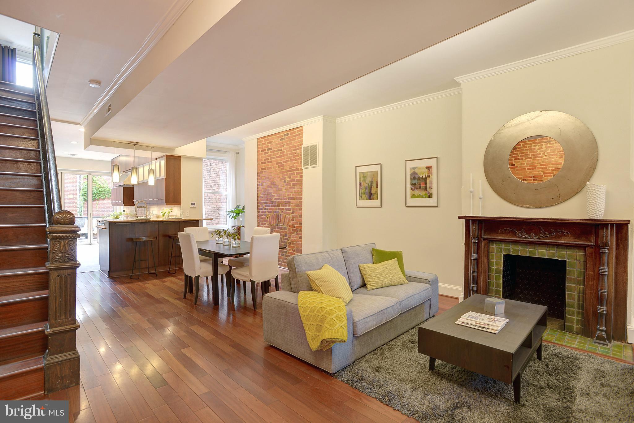 654 9th Street Northeast Washington, DC 20002 - Photo 6 of 33 Cove ceiling leads the way to dramatic kitchen.