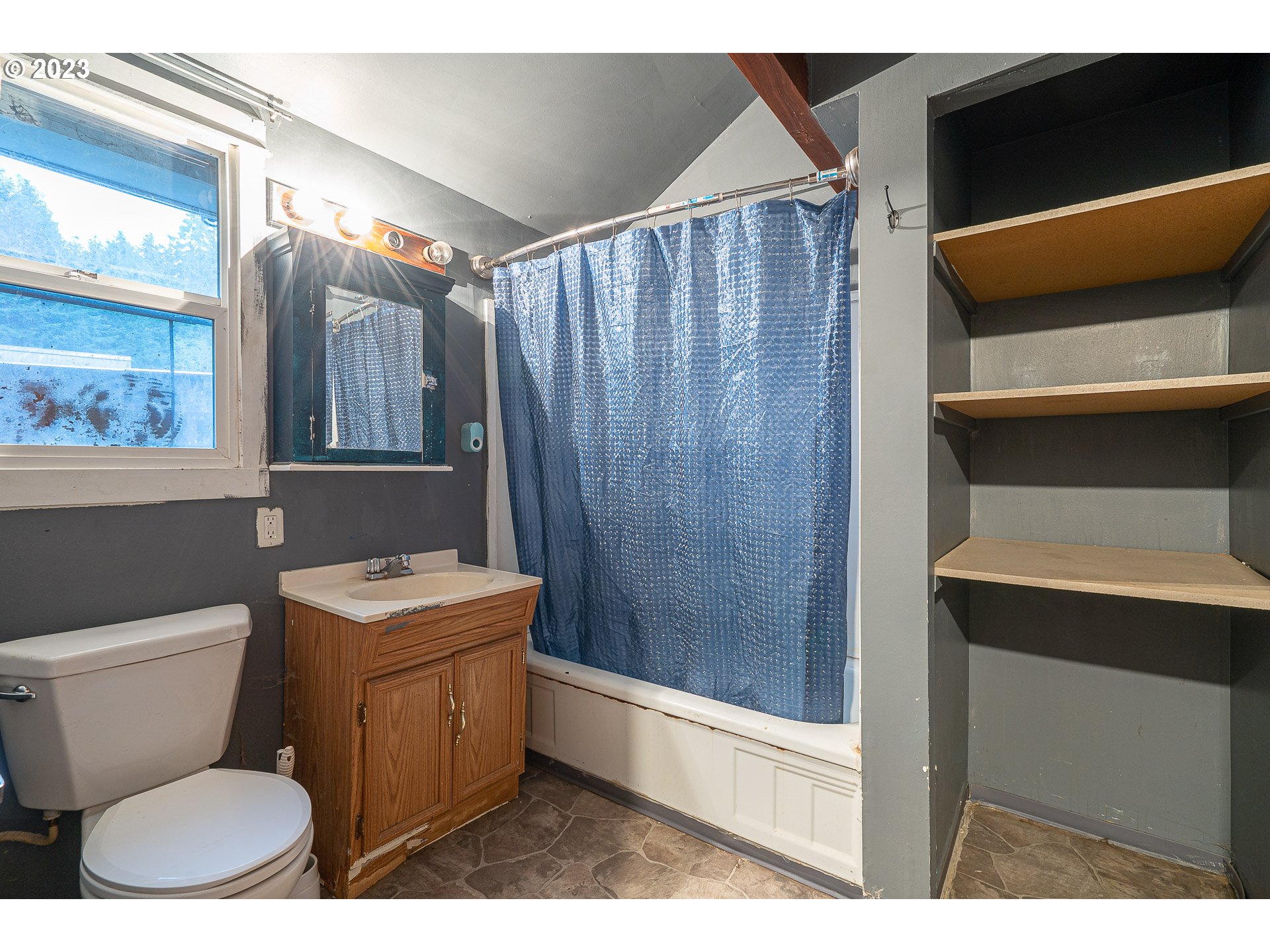 22607 Noti Loop Noti, OR 97461 - Photo 18 of 29 a bathroom with a toilet a sink and a shower