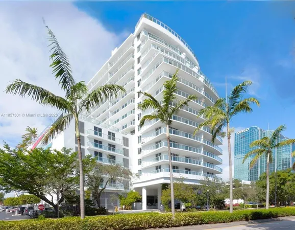 a front view of a multi story building