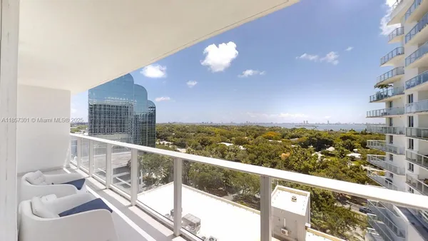 a view of balcony with city view