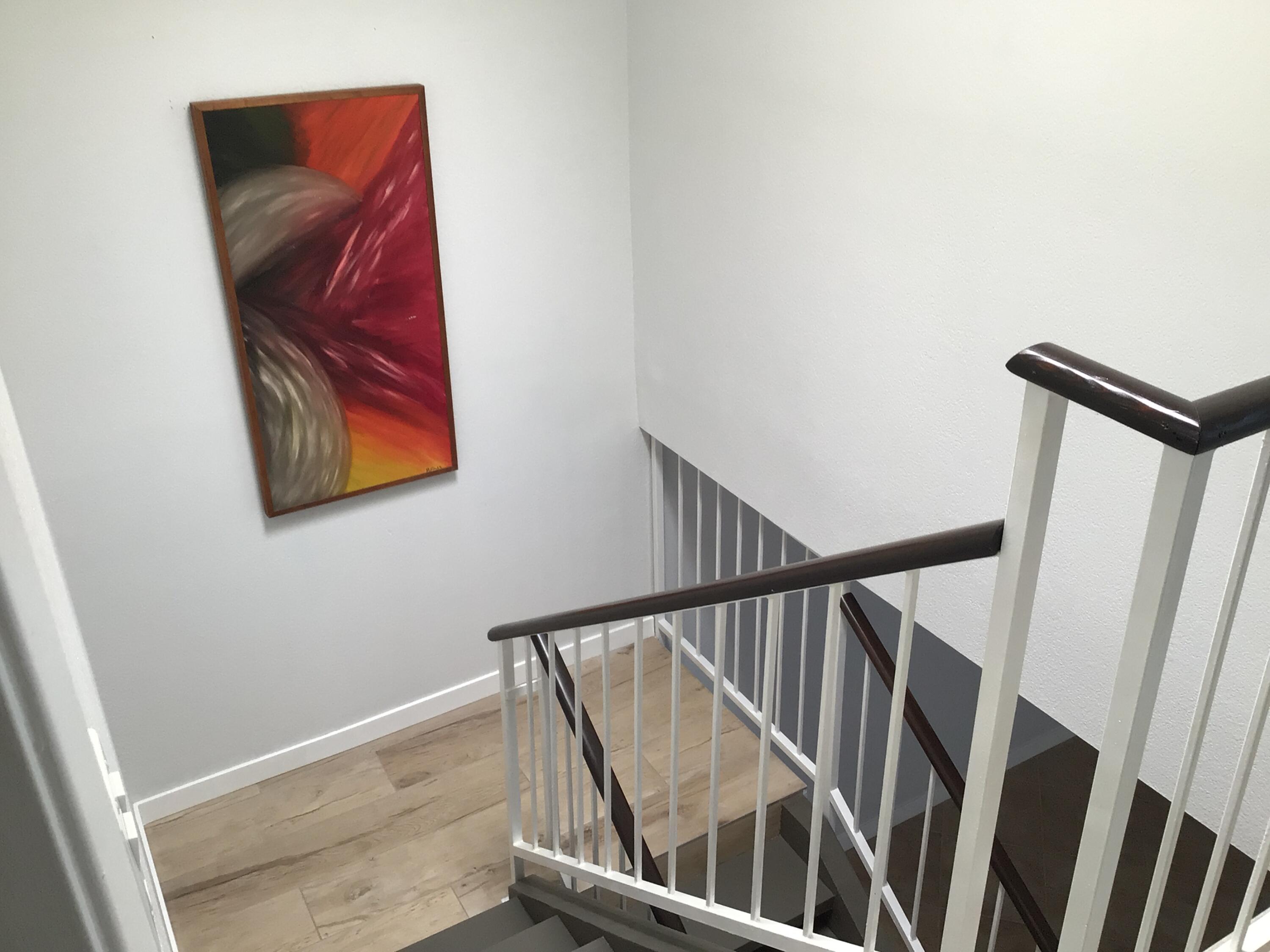 618 Violeta Drive Palm Springs, CA 92262 - Photo 24 of 35 a view of staircase with railing and white walls