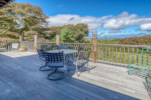 136 Naushon Road West Tisbury, MA 02568 - Photo 19 of 53 Rear deck with water views.