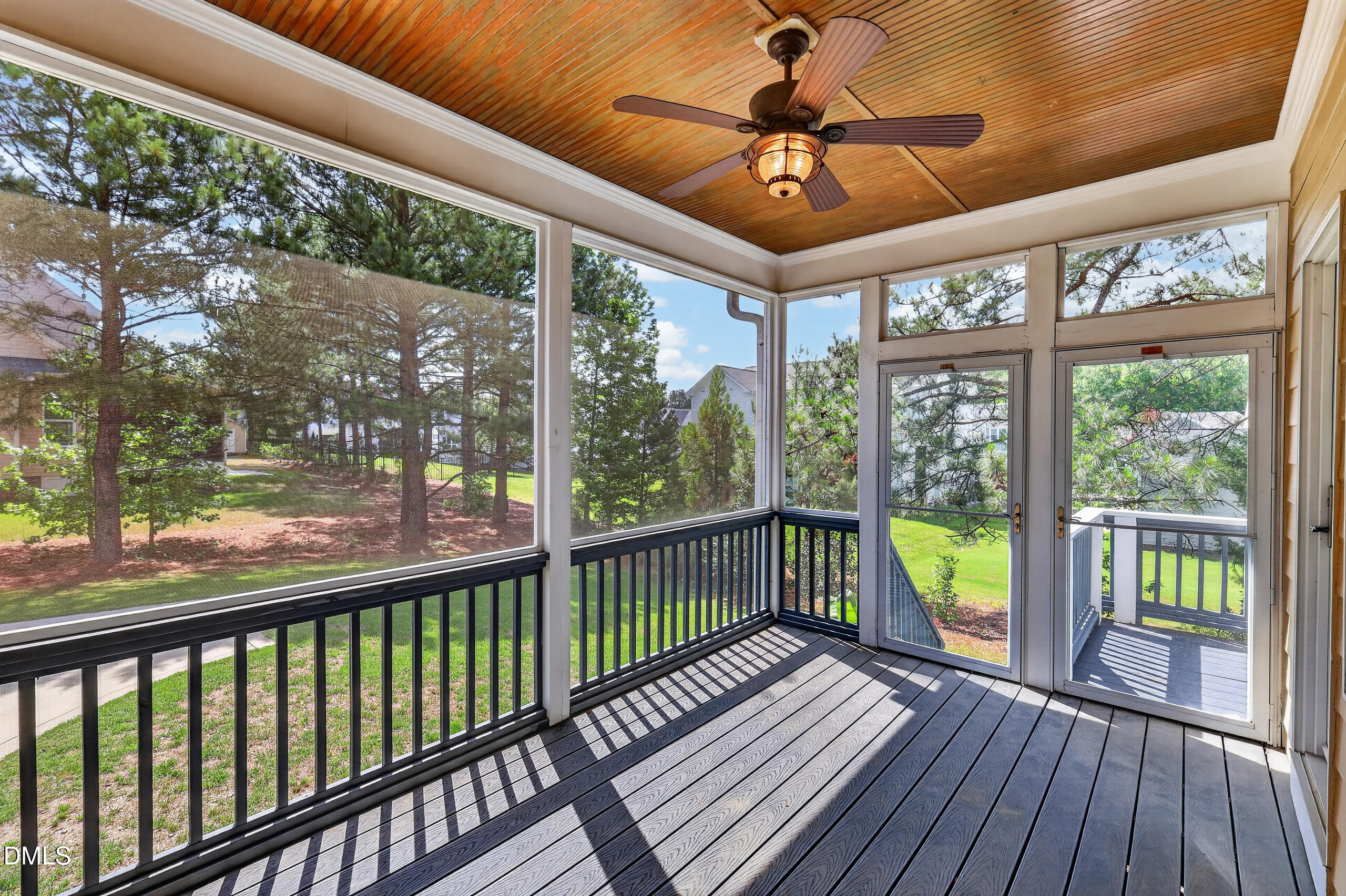 261 Character Drive Rolesville, NC 27571 - Photo 61 of 77 a view of a balcony with wooden floor