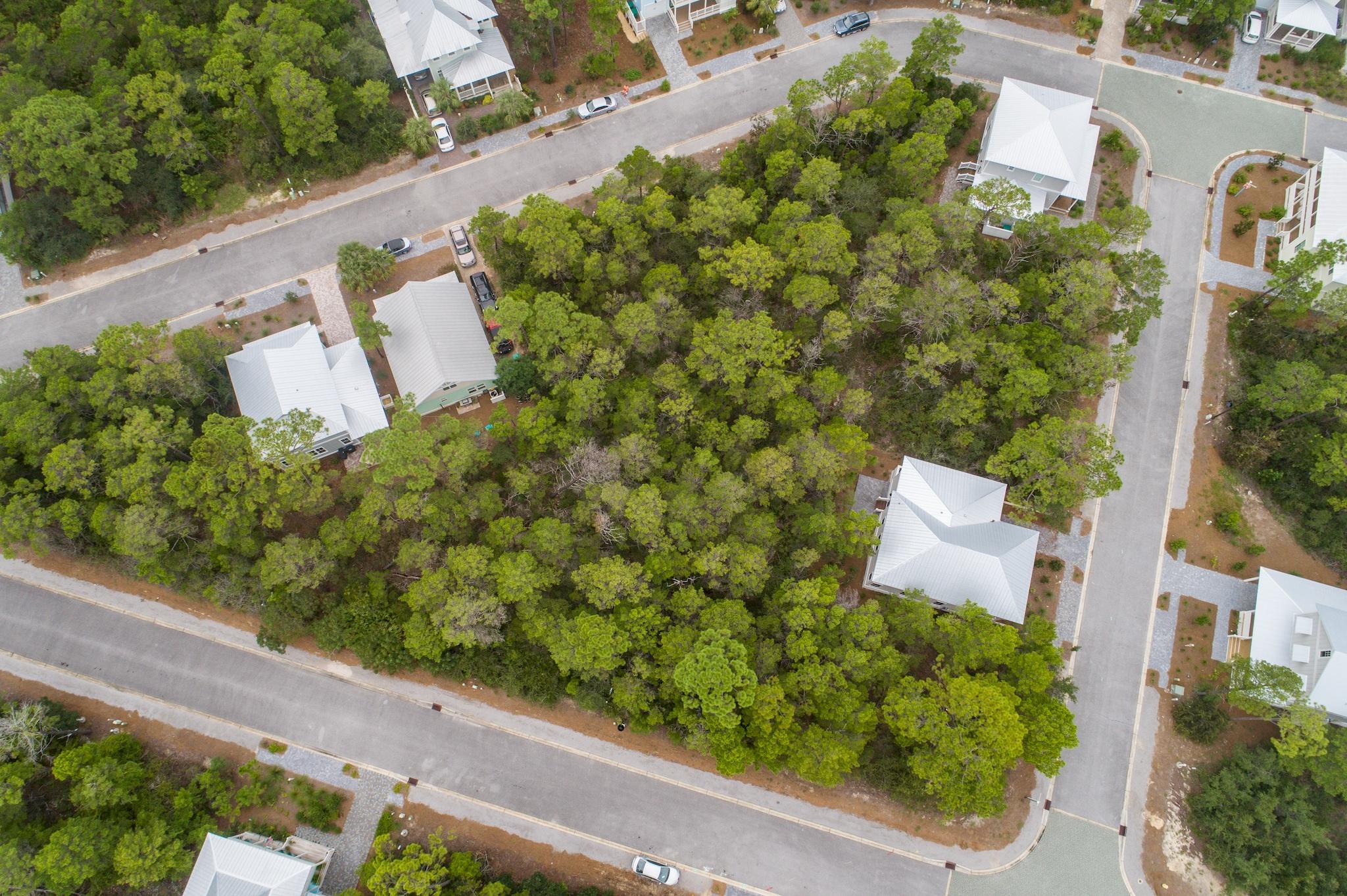 Lot 55 Matt's Way Santa Rosa Beach, FL 32459 - Photo 11 of 16 an aerial view of a house with a yard and garden