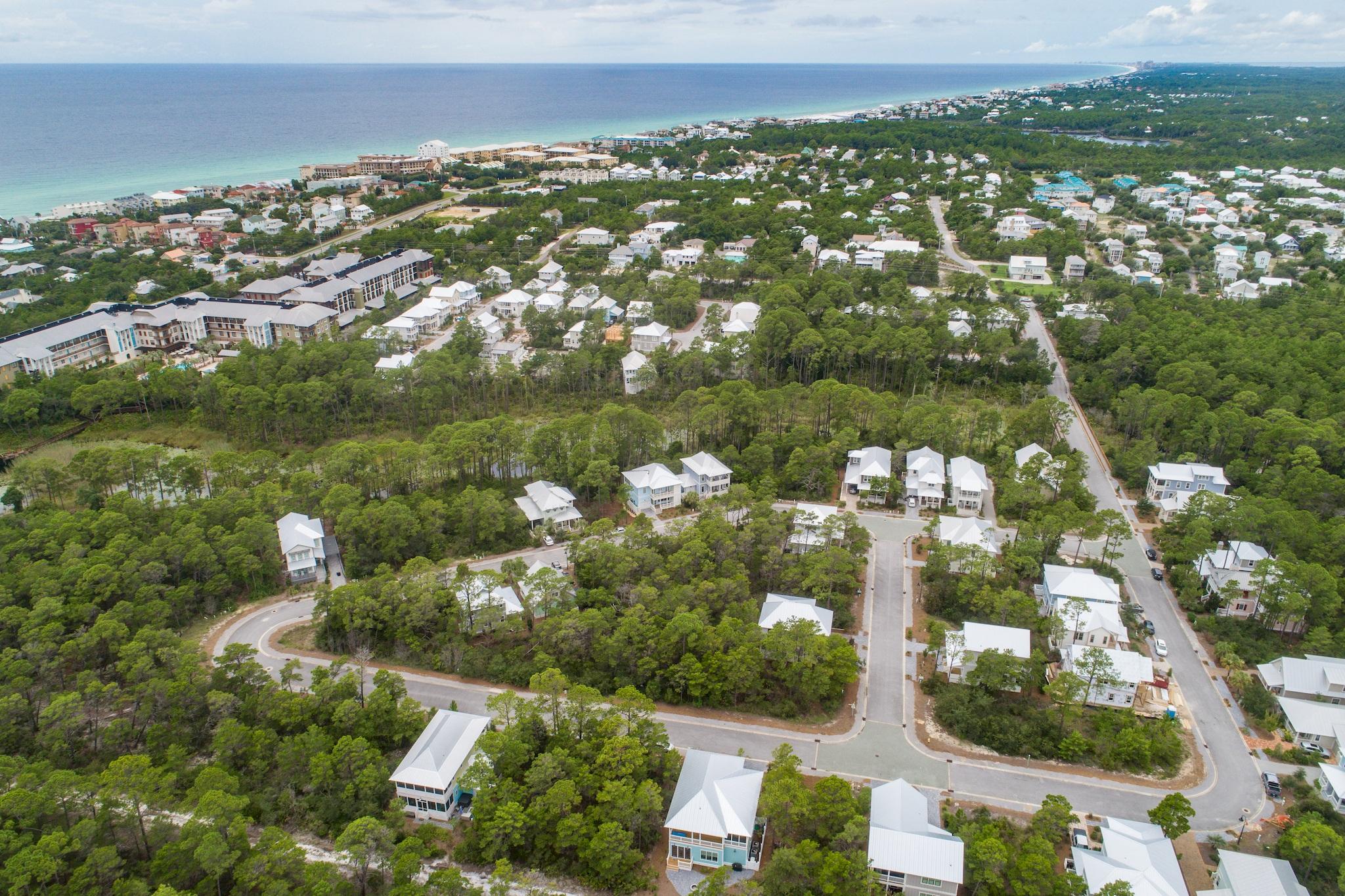 Lot 55 Matt's Way Santa Rosa Beach, FL 32459 - Photo 5 of 16 an aerial view of residential houses with outdoor space and trees